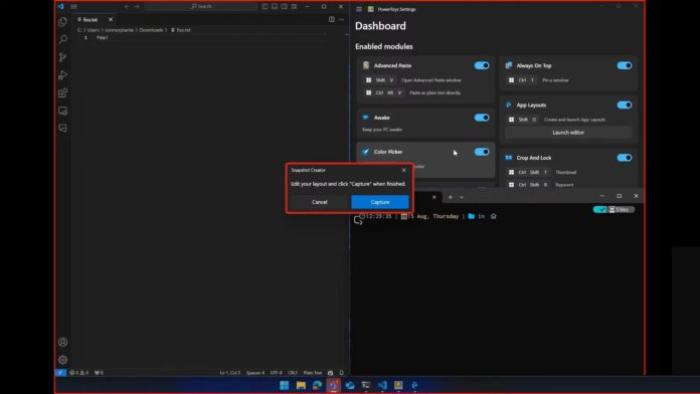 Windows 11 PowerToys workspaces Windows 11 PowerToys workspaces