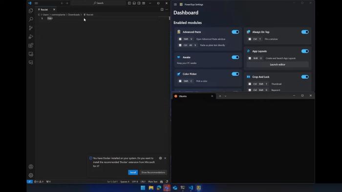 WorkSpaces layout