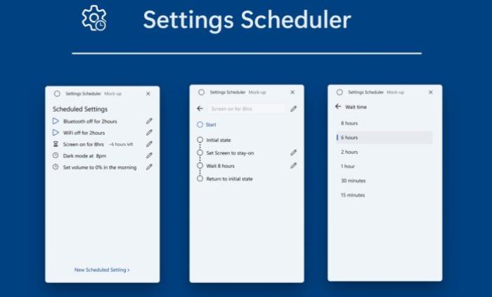 Windows 11 Settings Scheduler tool Windows 11 Settings Scheduler tool