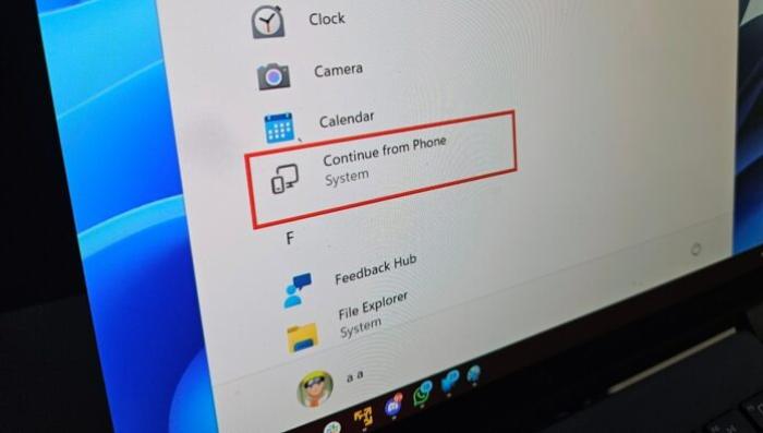 Windows 11 Continue from Phone Windows 11 Continue from Phone