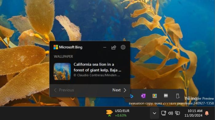 bing wallpaper app system tray icon