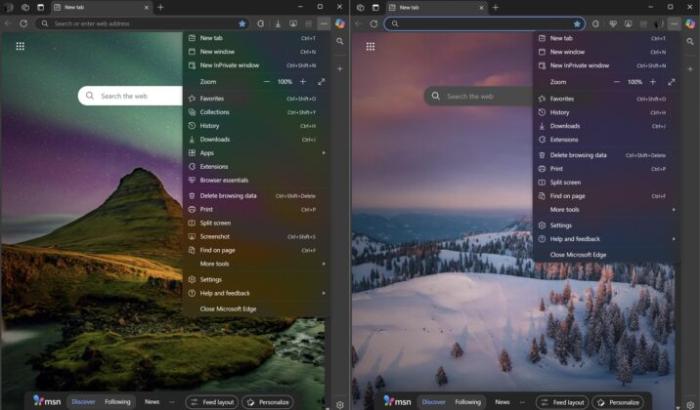 Microsoft Edge old vs new