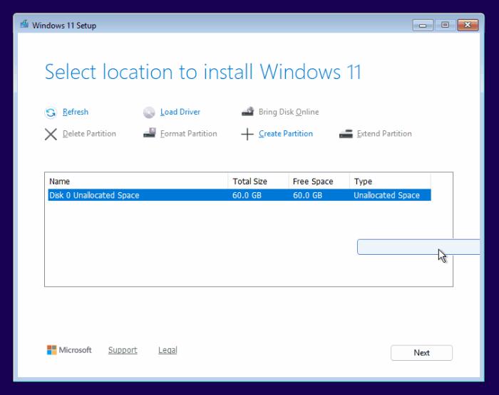 Windows Setup using ReFS