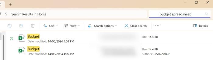 Search AI in File Explorer
