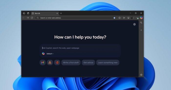 Microsoft Edge with Copilot NTP