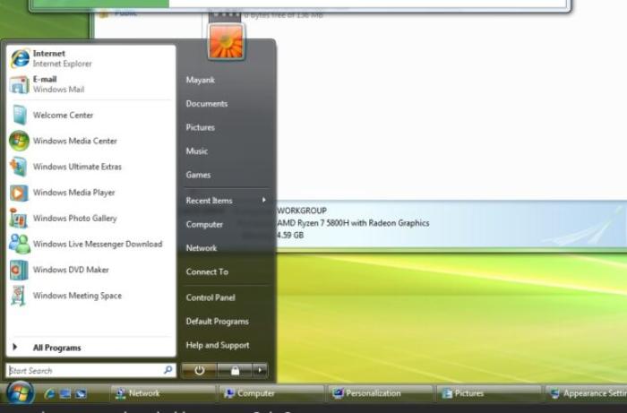 Windows Vista Aero Glass