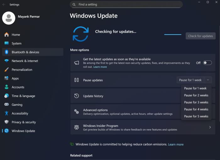 Pause Windows Update