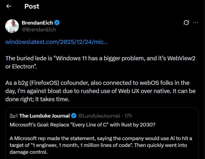 JavaScript creator response on Windows web apps problem